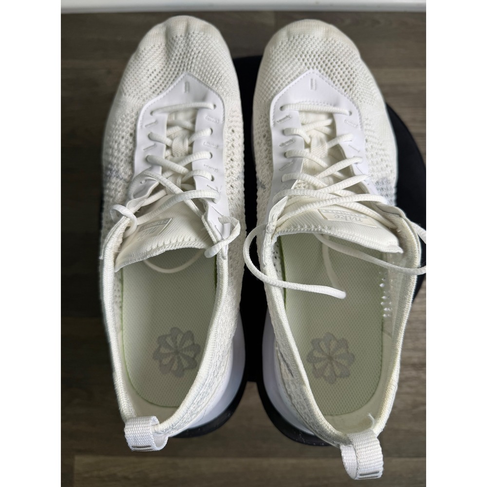 Nike Air Max Flyknit Racer Mens White Pure Platinum FJ4002-100 Running Shoes 10 - Picture 5 of 9